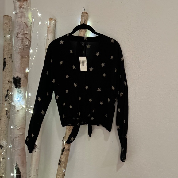 RAILS SLOANE BLACK RIVET STAR BLOUSE - Picture 3 of 4